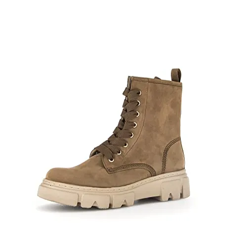 Gabor Damen Combat Boots, gefütterte Stiefeletten für den Winter - Wanderschuhe mit Wechsel-Fußbett und Best Fitting für optimalen Komfort, ideal für kalte Tage und lange Spaziergänge.