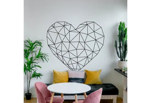 Wandtattoo Kinderzimmer Herz Design - Wandtattoo für Kinderzimmer, selbstklebend mit modernem Herzdesign in Schwarz – ideal für ein liebevolles Ambiente!