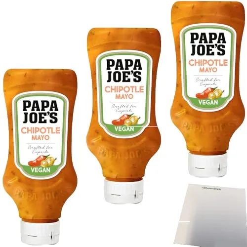 Papa Joe's Vegane Chipotle Mayo 3er Pack (3x300ml Flasche)