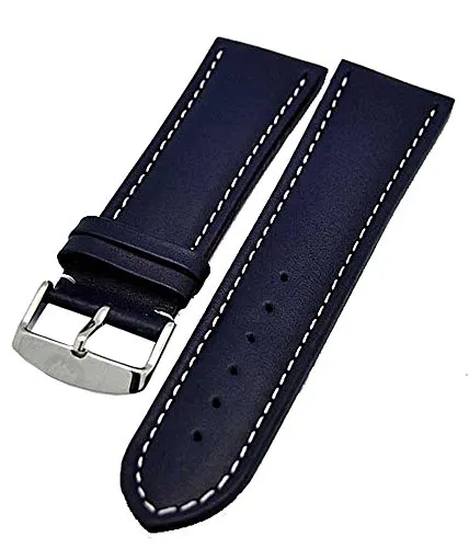 Produktbild Uhrenarmband Armband BLAU mit weisser Naht 26mm Kalbleder NEU 3791