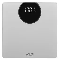 Adler AD 8175 Personenwaage in Silber für max 180kg mit digitalem LED Display