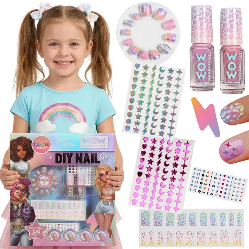 WOW Generation Nagelset für Kinder – Kreatives Maniküre Set mit duftenden Stickern - Entdecken Sie das kreative Nagelset für Kinder! Enthält pastellfarbene Kunstnägel, duftende Sticker und unbedenkliche Lacke. Fördert spielerisch Kreativität und Feinmotorik – ideal für individuelle Designs und als Geschenk.