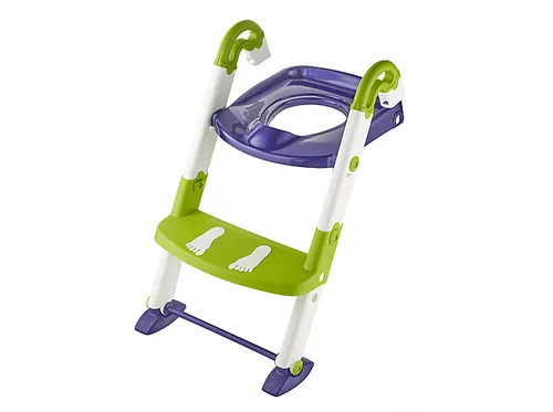 Kidskit 3-in-1 Toilettentrainer - Verstellbar und platzsparend - Trittschemel für Baby- & Kleinkinderzimmer, vielseitig als Töpfchen, WC-Sitz mit Leiter oder ohne Leiter nutzbar, ideal für Kinder ab 18 Monaten bis 30kg, einfach zu reinigen und platzsparend zusammenklappbar.