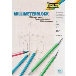 folia Millimeterblock DIN A3 - 25 Blätter exaktes Millimeterpapier, ideal für präzises Zeichnen und Berechnungen