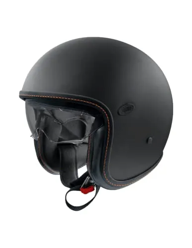 Premier Unisex-Adult Vintage Offener Helm, Platinum ED. U9BM ORANGE - Motorradhelm mit herausnehmbarer und waschbarer Innenausstattung, atmungsaktiver Nackenrolle und innerer Sonnenblende für optimalen Komfort und Sicherheit