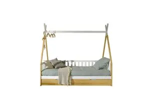 Tipi Kojen Bett mit Umrandung und Rolllattenrost