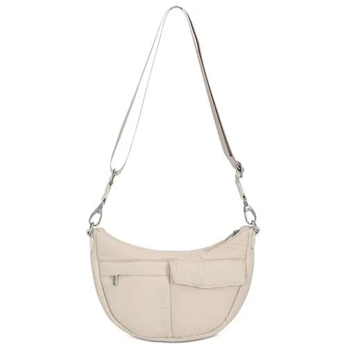 Expatrié Half Moon Bag Vivy – Stylische Umhängetasche im Puffy Design - Umhängetaschen – Wasserabweisende Half Moon Bag 
