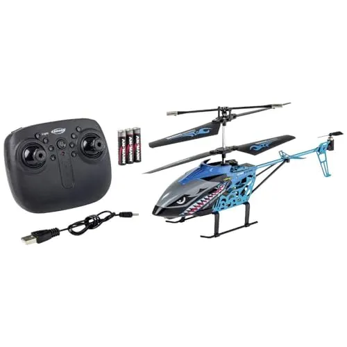 Carson 500507173 Easy Tyrann 280 – Robuster RC Helikopter für Einsteiger - RC-Modelle – Ideal für Kinder ab 12 Jahren, mit intelligenter Kreisel-Elektronik für einfaches Steuern und einer Spitzengeschwindigkeit von 25 km/h für aufregende Outdoor-Flüge.