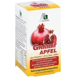 Granatapfel 500 mg plus Vitamine c + B12 + Zink + Selen