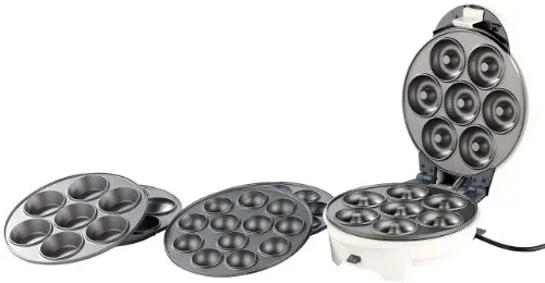3in1-Donut-, Cupcake- und Cakepop-Maker - Nachtisch- & Donutzubereiter mit Antihaftbeschichtung, perfekt für kreative Backideen und schnelle Zubereitung von Donuts, Cupcakes und Cakepops.