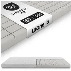 wonello Topper CubeComfort 8.5 cm – Kaltschaum 7-Zonen Matratzentopper - Matratzenauflagen, druckentlastend und waschbar bis 150 kg, ideal für einen erholsamen Schlaf mit ergonomischem 7-Zonen Würfelschnitt.