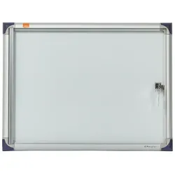 Schaukasten extraflach mit Metall-Rückwand in weiß von Nobo