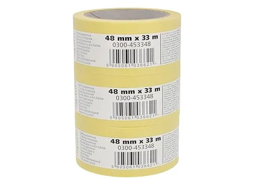 Scley 3 Stk Malerkrepp Set 48 mm x 33 m Serie 545 Abdeckband Malerband