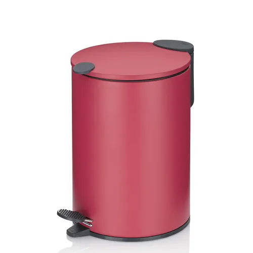 KELA Kosmetikeimer Treteimer Abfallsammler MATS 3 Liter pastellrot