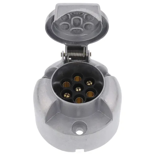 Steckdose Metall 7 Polig 12 V Anhänger PKW Kupplung Trailer Kabel Beleuchtung