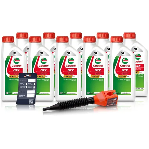 10x 1 L LITER CASTROL GTX 5W-40 A3/B4 MOTOR-ÖL MOTOREN-ÖL