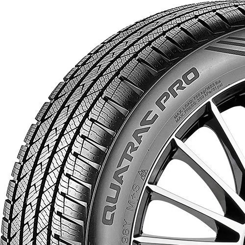 Vredestein Quatrac Pro XL 3PMSF 225/55 R17 Ganzjahresreifen - Autoreifen mit exzellenter Nasshaftung (Klasse B) und hoher Geschwindigkeit bis 300 km/h, ideal für sicheres Fahren bei jedem Wetter.