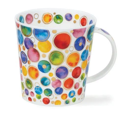 Dunoon Becher Cairngorm - DAZZLE - SPOTS, Sammelbecher - Becher aus Fine Bone China, handgefertigt in England, mit einem Fassungsvermögen von 0,48 l und einzigartigem Design - ideal für Sammler und Teeliebhaber.