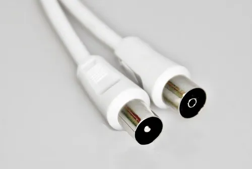 1m Inline TV Radio BK Koax Antennenkabel 1,0 m kurz weiß Antenne Kabel 1 1,0m