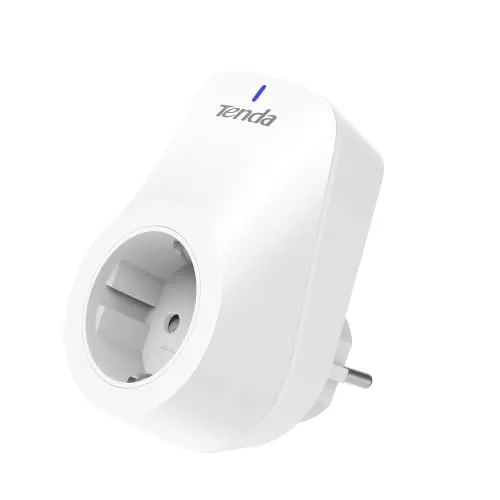 Tenda Beli SP3 WLAN Steckdose, 10A Intelligente Steckdosen, Smart Plug mit App Fernbedienung, Sprachsteuerung (kompatibel mit Alexa& Google Home), Zeitpläne und Timer, Kein Hub notwendig, 1er Pack