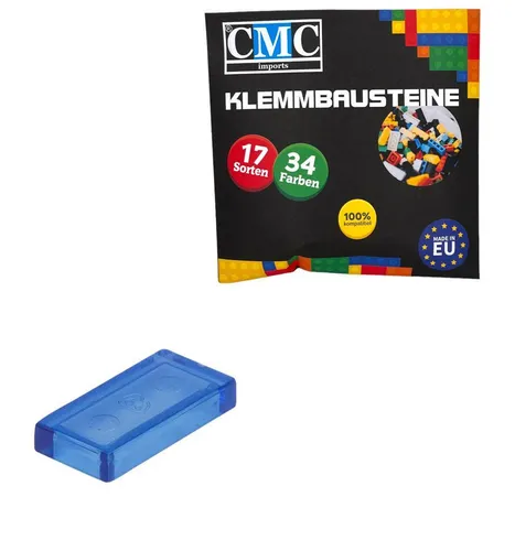 Fliesen Klemmbausteine Tiles Bausteine 1x2 Noppen Kachel Blau Transparent 100