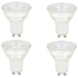 LightMe LED Glas Reflektor 4,5W = 51W GU10 350lm warmweiß 3000K 38° 4 x