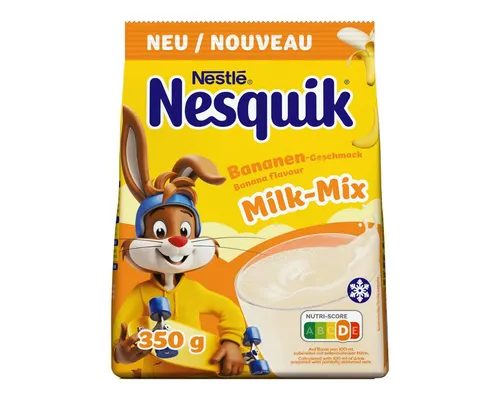 NESQUIK Kakao, Nesquik Getränkepulver mit Bananengeschmack Nachfüllbeutel 350g