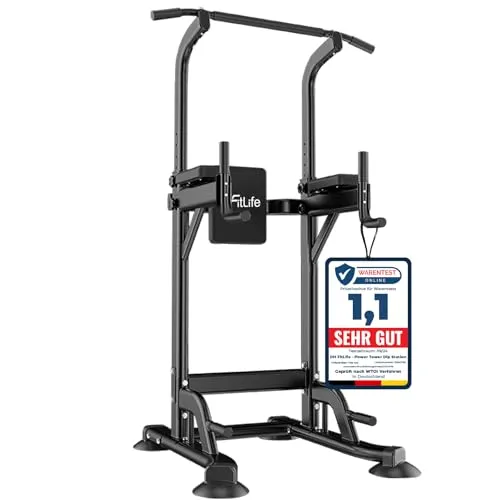 DH FitLife Power Tower Dip Station | Multifunktionale Kraftstation für Zuhause
