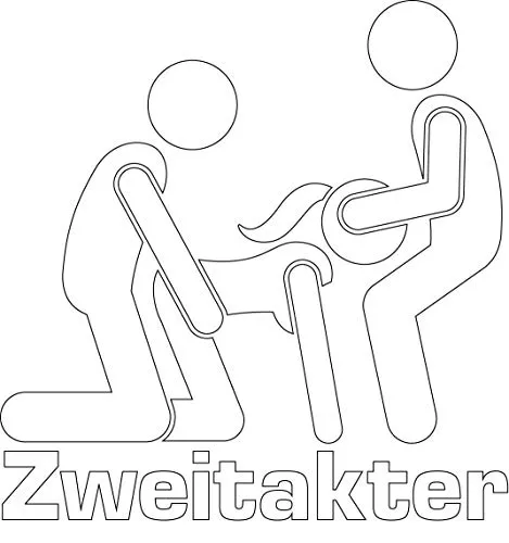 Aufkleber Sticker Zweitakter geplottet weiß JDM Tuning Autoaufkleber Fun Lustig Stickerbomb Sex Girls Moped Mofa Motorrad Simson
