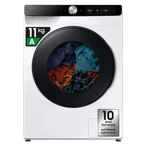 Samsung WD11DG6B85BK Waschtrockner Freistehend Weiß