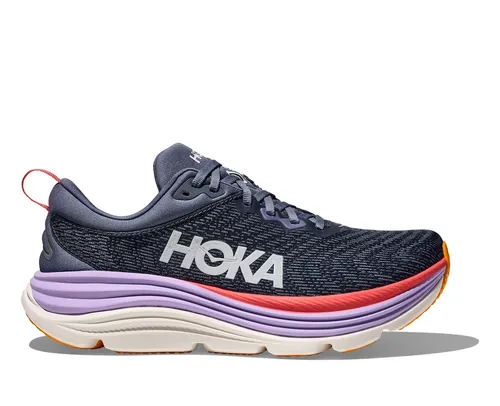 Hoka ONE Damen Gaviota 5 Sneaker - Anchor Grapefruit, 38 EU - Laufschuhe mit weicher Zunge und Kragen, ideal für Komfort und Stabilität dank der H-Frame-Technologie und EVA-Schaum.
