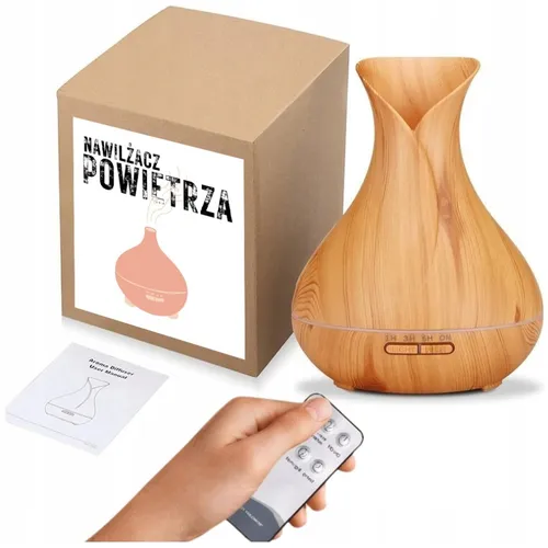 Luftbefeuchter mit Aroma-Diffusor und LED-Lampe - Luftbefeuchter und Aromatherapie in einem, 300 ml Kapazität, inklusive Fernbedienung für einfache Bedienung.