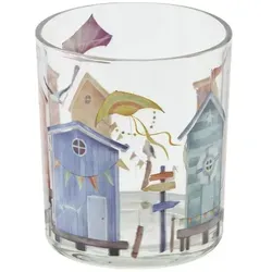 Teelichtglas , transparent/klar , Glas , Maße (cm): B: 9 H: 10