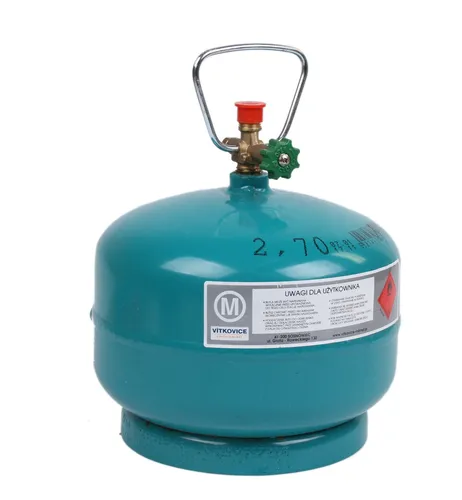 Gasflasche 2 kg Propan Butan - Leere und wiederbefüllbare - Campingkocher - Leere Propan Butan Gasflasche, 2 kg, ideal für Camping und Outdoor-Aktivitäten, umweltfreundlich und wiederbefüllbar.