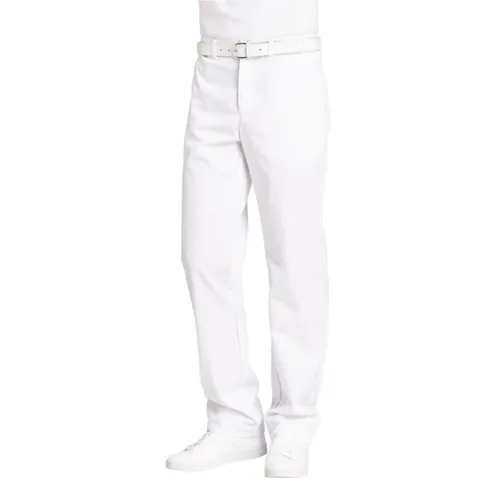 Leiber Herrenhose weiss Größe 46 - Wanderhose in Größe 46, Öko Tex Standard 100, ideal für Industriewäsche, mit flexiblem Dehnbund und praktischen Taschen für optimalen Komfort und Funktionalität.