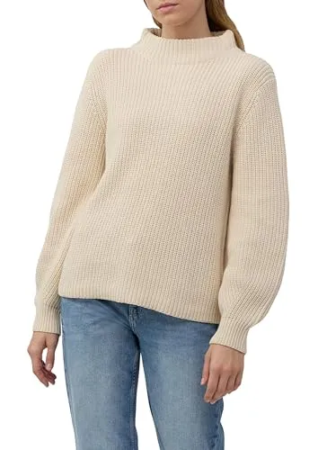 s.Oliver RED LABEL Regular Fit Strickpullover in Beige - Strickpullover für Damen, Regular Fit mit Stehkragen, angenehm zu tragen und vielseitig kombinierbar für verschiedene Anlässe.