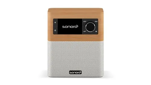 Sonoro STREAM Internet-Radio - Ahorn Dekor in Weiß - Modernes Internet-Radio mit kompakten Maßen, ideal für jeden Raum. Genießen Sie Musikvielfalt und Streaming-Funktionen in stilvollem Ahorn Dekor.