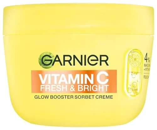 Produktbild Garnier Vitamin C Fresh & Bright Glow Booster Sorbet Creme – 50ml Feuchtigkeitscreme für strahlenden Glow