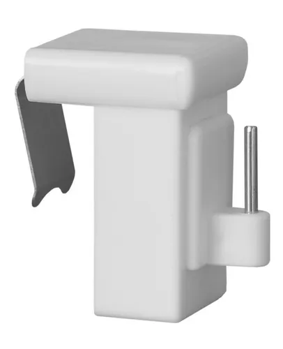 dekondo Fensterhaken Dekohaken Dekoklipp Gardinenhaken, weiß, für einen Klemmbereich (Rahmenstärke des Fensters/Fensterdicke) von 10-27 mm, (20-St), oben oder seitlich am Fenster zu befestigen