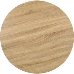 vidaXL Bistrotisch Hellbraun 80 cm MDF - Eleganter Esstisch für 2 Personen - Esstisch in hellbraun aus MDF und Stahl, ideal für romantische Abende oder den Einsatz in Cafés. Pflegeleicht und schnell aufzubauen.