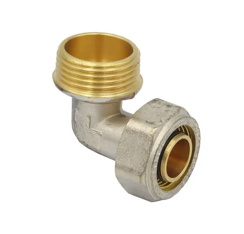 PipeTec Deutschland Gewindefitting Klemmring Schraubfitting Winkel 26x3 mm 90° - 1 Zoll AG Verbundrohr