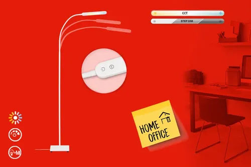 BRILONER LED Stehlampe mit Touch-Dimmer - Standleuchte in modernem Design, energiesparend mit 6,5 Watt und 600 Lumen, ideal für Wohnzimmer und Home Office, individuell einstellbare Farbtemperaturen und Dimmfunktion.