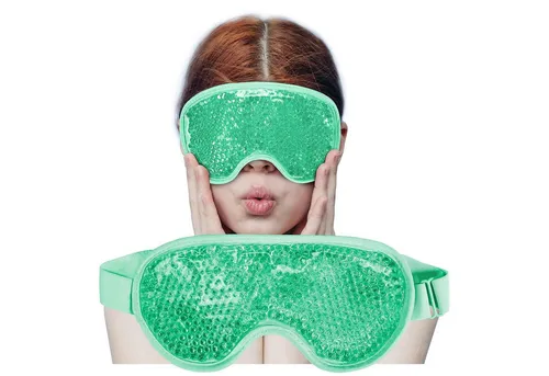 COOL-i ® Gesichtsmaske Kühlende Gel-Augenmaske – Wiederverwendbare Eis-Kompressen, bei Schwellungen, Müdigkeit & Migräne