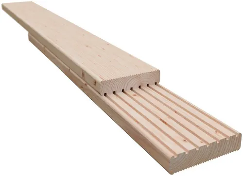 Kiehn-Holz Terrassendielen Set, 16 m² - Terrassendielen aus nordischer Fichte, besonders fest und langlebig, ideal für den Außenbereich mit chemischem Holzschutz.
