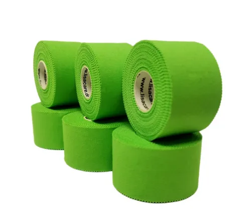 LisaCare Kinesiologie-Tape - Sport-Tape - Fixier- & Stabilisier-Tape (Set, 6-St., / 3,8cm x 10m) Latexfrei