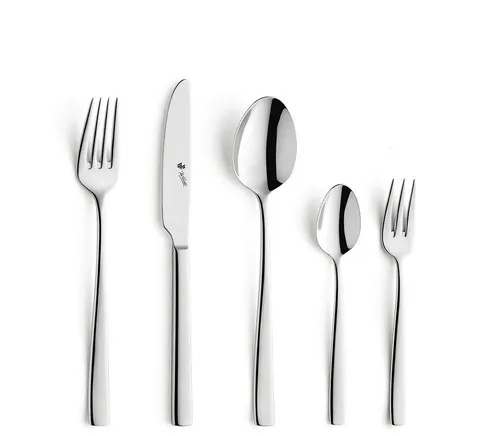 Paul Wirths PURE Besteck Set 30-teilig für 6 Personen - Hochwertiges 30-teiliges Besteckset aus 18/10 Edelstahl, spülmaschinenfest und ideal für jeden Anlass. Zeitloses Design vereint Funktionalität und Eleganz.