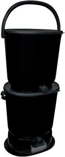 Skaza Bokashi Essential Biomülleimer Set (2 x 15,3 Liter) in schwarz von skaza Exceeding Expectations