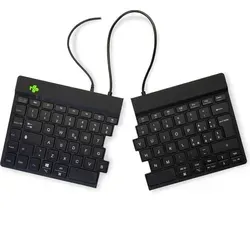 R-Go Tools Ergonomische Tastatur R-Go Split Break v2 - Ergonomische QWERTY-Tastatur mit Pausensoftware für gesundes Arbeiten, ideal für lange Bürozeiten.