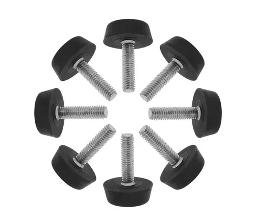 BAYLI Möbelfuß 24 x Möbelfüße verstellbar schwarz M6, Nivellierfüße Bodenschutz