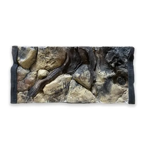 ZooPaul Aquarium Rückwand 3D 60x30 Terrarium Hintergrund Fels Stein Wurzel Struktur Amazonas NEU